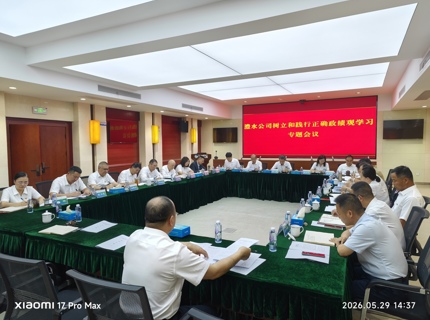 公司召开设置和践行正确政绩观进建教育专题会